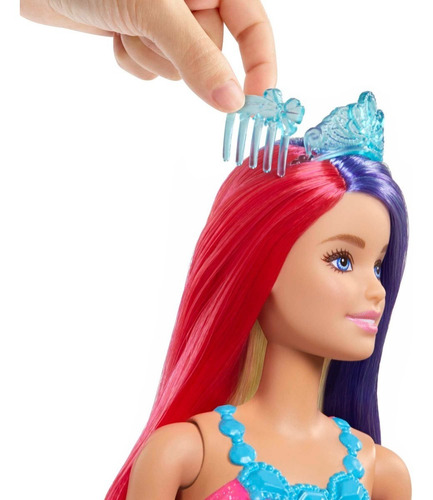 Barbie Dreamtopia Muñeca Cabello Bicolor Con Accesorios
