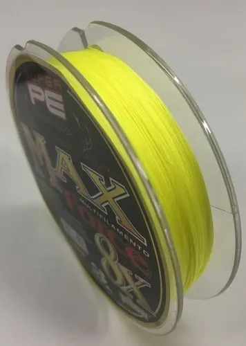Linha Multifilamento 8x 0,14mm Max Force Amarela 150 Metros