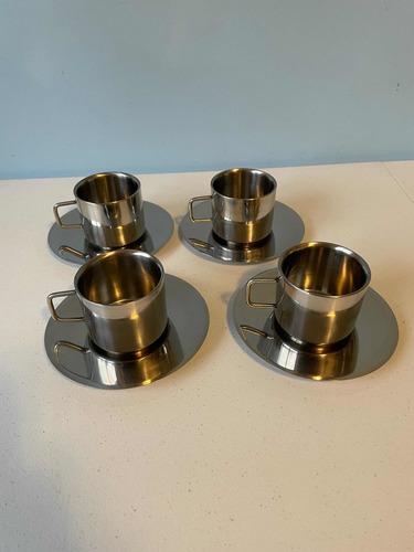 Conjunto Xícaras De Inox