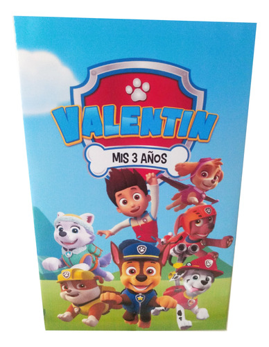 Souvenir Paw Patrol - 30 Bolsitas Cumpleaños Personalizadas 