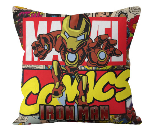 Souvenir Almohada + Funda  Almohadon 40x40cm Super Heroe Com