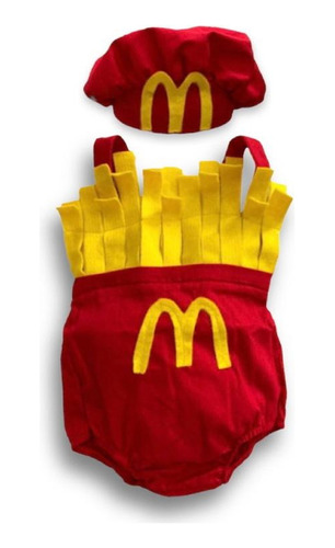 Romper Infantil Batata Frita Bebe Mc Donalds Roupa Festa Top