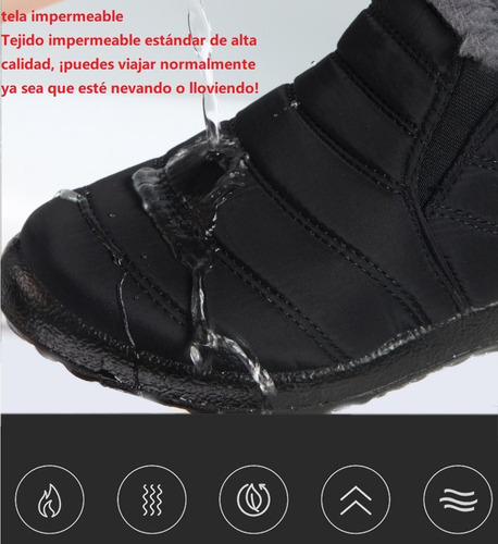 Zapatos De Algodón Botas De Nieve Invierno Terciopelo Grueso