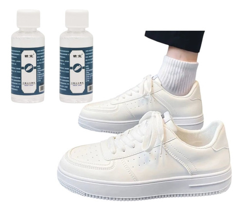 Kit 2pzas Limpiador Tenis Removedor De Manchas Suelas Bordes
