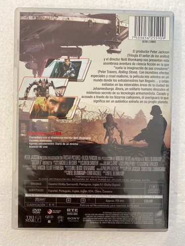 Dvd Sector 9 Neill Blomkamp Sharlto Copley District 9 (Usado)