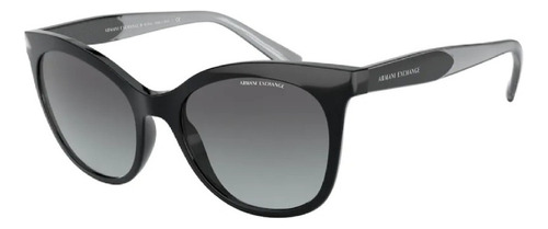 Óculos De Sol - Armani Exchange - Ax4094s 81588g 54 Cor da armação Preto Cor da haste Preto Com Cinza Cor da lente Cinza Gradiente Desenho Gatinho