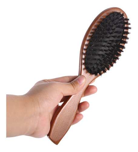 Imagen 7 de 7 de Cepillo De Pelo De Cerdas De Jabalí Natural, Ovalado, Anties