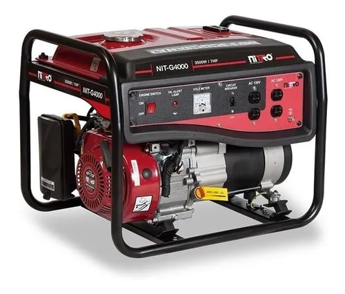 comprar Nitro G4000 Generador A Gasolina 3,500w 110v Motor 4t 7hp