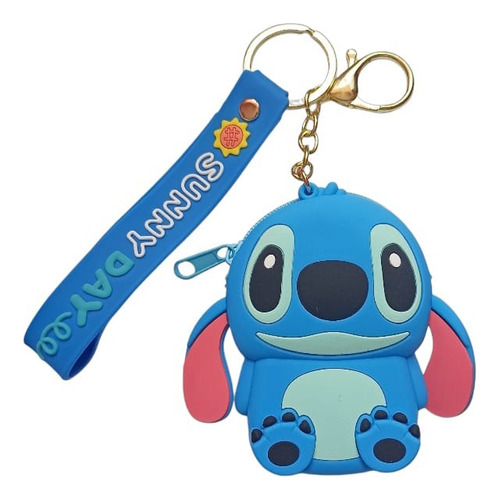 Monedero Mini Disney Stich Angela Lindo Silicón  Llavero