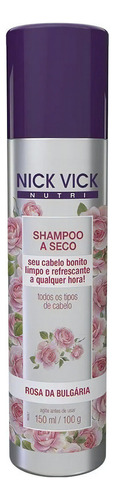 Shampoo A Seco Rosa Da BuLGária Nick Vick Nutri 150ml