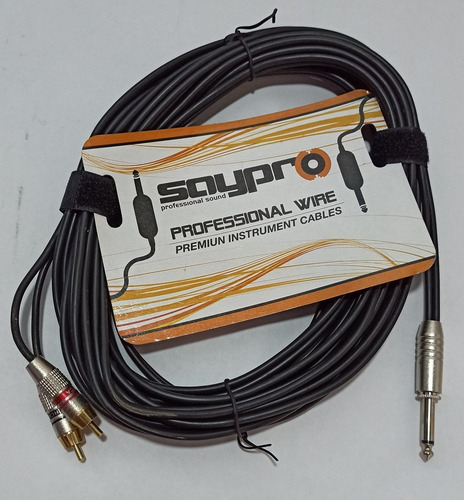 Imagen 2 de 4 de Cable Para Instrumentos Musicales 1/4 A Rca