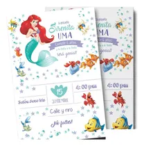 Comprar Cumple Sirenita, Invitación Sirenita Para Imprimir