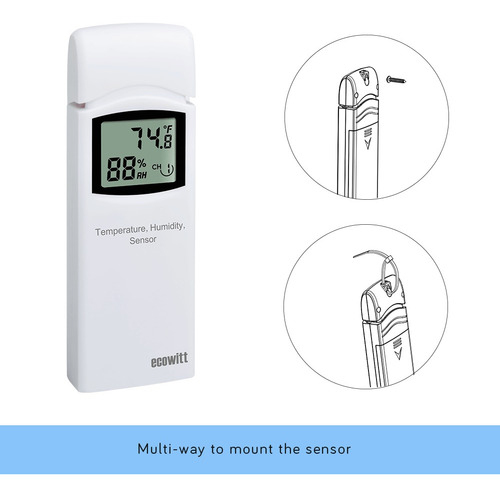 Sensor De Temperatura Y Humedad Multicanal Ecowitt Wh31/wn31