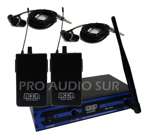 Kit 2 Monitor In Ear Moon Ma01 Iew Intraural Uhf Inalambrico