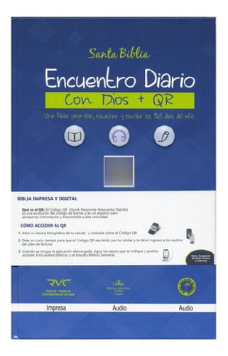 Libro - Biblia Rvc Encuentro Diario Con Dios + Qr Tapa Dura