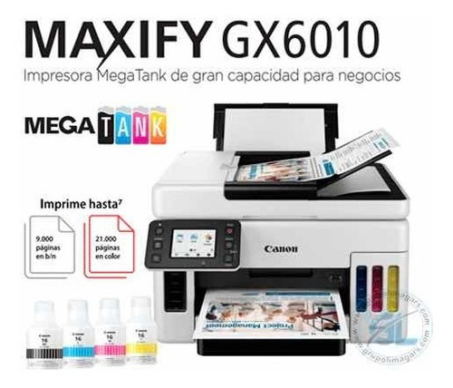 Multifuncion Canon Maxify Gx6010 Alto Rendimiento Wifi Lan 