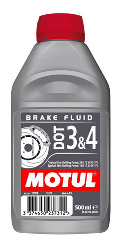 Fluído Liquido De Freio Embreagem Moto Motul Dot 3 E 4 500ml