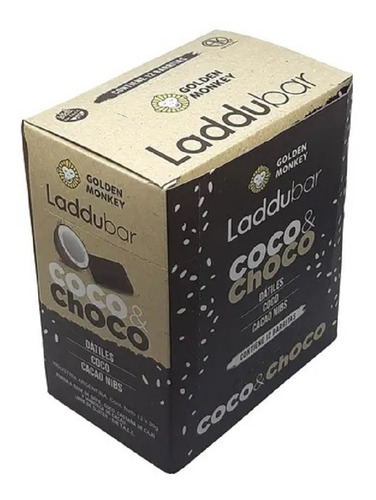 Imagen 1 de 1 de Barritas Veganas S/tacc Coco Chocolate Cacao X 12u Laddubar