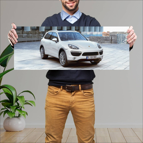 Cuadro 30x80cm Auto 2010 Porsche Cayenne S Hybri 646