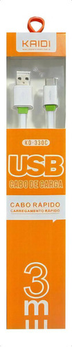 Cabo Carregador Tipo C Turbo Usb Tipe-c Reforçado 3 Metros