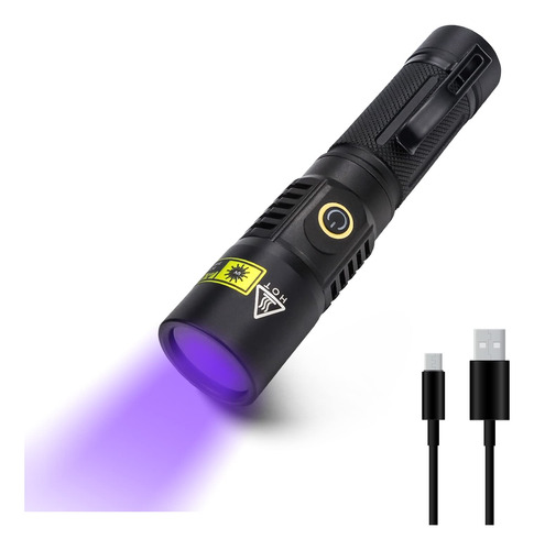 Luxnovaq Linterna Uv Recargable De 20 W De 365 Nm, Luz Uv Pa