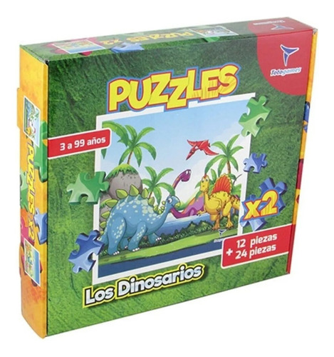 Puzzle Dinosaurio X2 12 Y 24 Pz Totogames Casa Superbland