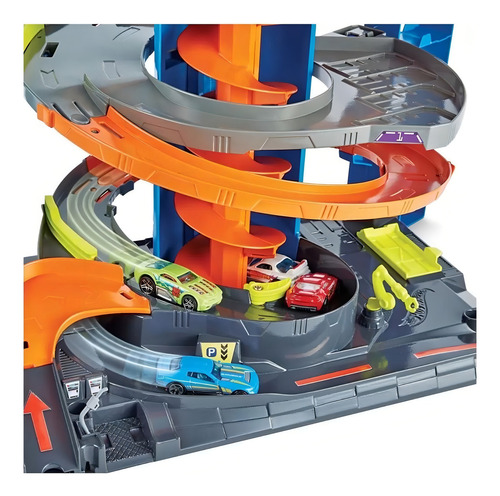 Hot Wheels City Pista Mega Garage Mattel Gtt95 en color