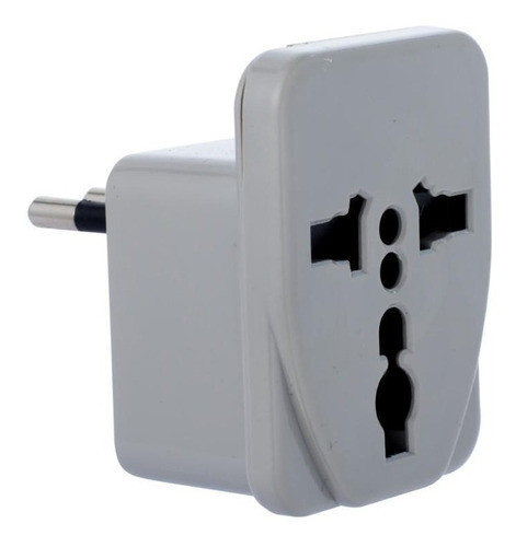 Adaptador Multinorma 2p+t 10 A Gris