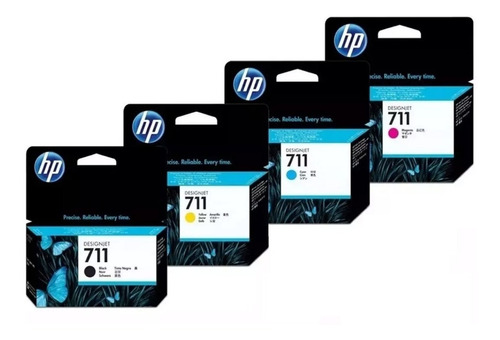 Cartuchos Hp 711xl Negro 80ml + Hp 711 Color - Hp T120 T520