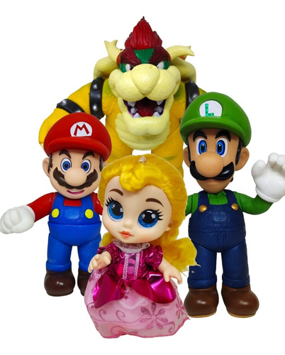 Super Mario Bros Figuras Juguetes Coleccionables 4 Piezas