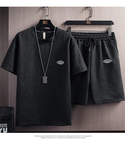 Conjunto De 2 Piezas De Camiseta Y Pantalones Cortos De Seda