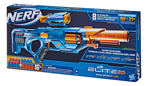 Lanzador De Dardos Nerf Elite 2. 0 Eaglepoint Rd-8 Hasbro Rd-8