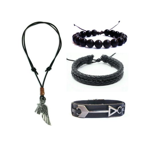 Kit Colar E Pulseiras Asa Flecha