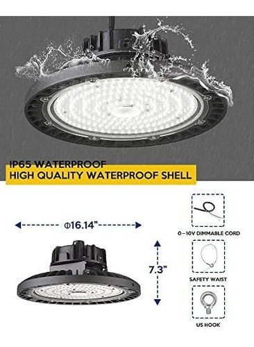 W Ufo High Bay Lighting Fixture Led Shop Lights Lm 5 Luz