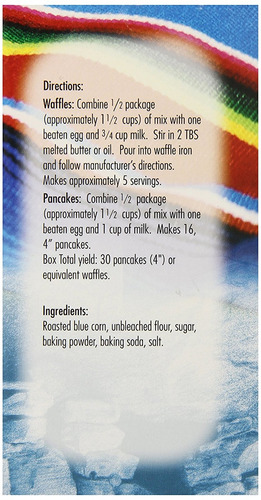 Los Chileros Maíz Azul Pancake Y Waffle Mix, 16 Onzas