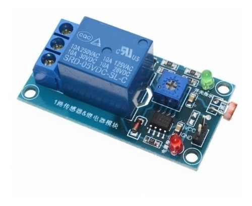 Módulo Relevador Con Sensor De Luz Ldr 5v Fotorresistencia
