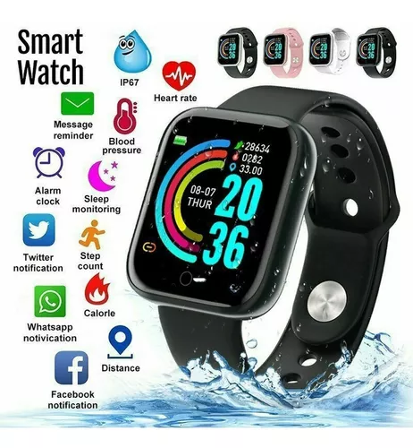 Reloj Inteligente Y68 Smart Watch (Negro)