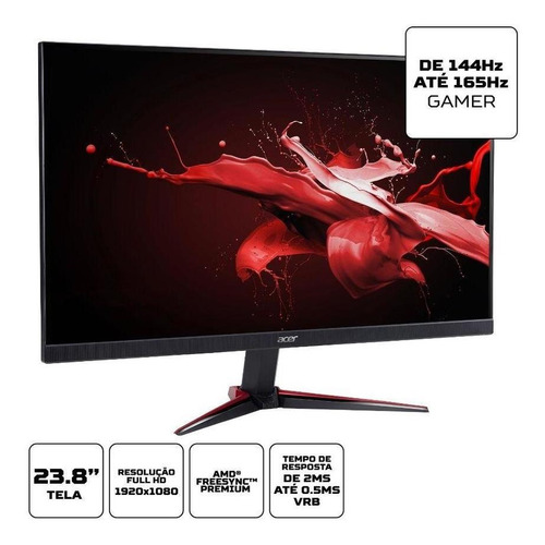 Monitor Gamer Acer Vg240y Fhd 165hz Freesync Zeroframe 0,5ms