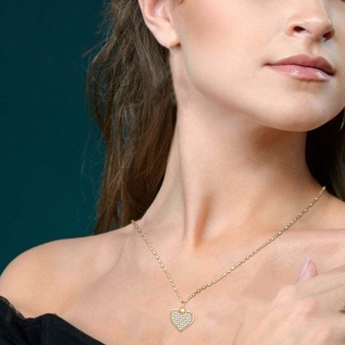 Colgante Con Colgante De Diamante En Forma De Corazón Para M