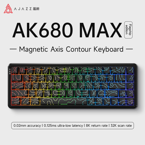 Teclado Mecánico Ak680 Max Rgb 8k Eje Magnético Para Deporte