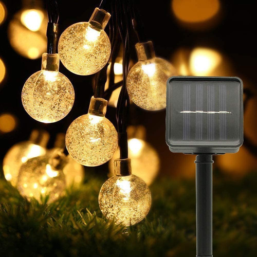Guirnalda De Luces Solares Led Impermeables De 6.5 M, 30 Uds