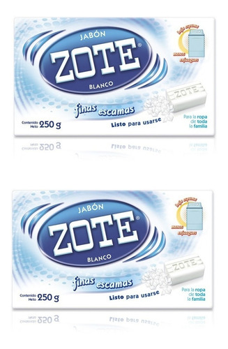 Jabón Zote Blanco Finas Escamas La Corona 6pack De 250gr 