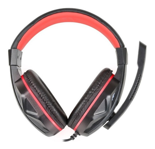 Misik - Audifonos Gamer Con Microfono Y Luz Led - Cable 1.8m Color Rojo