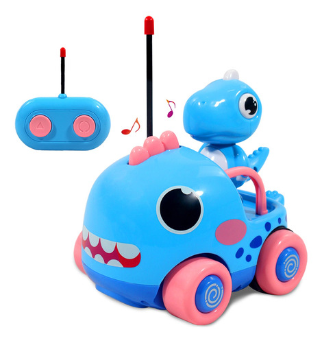 Carro De Control Remoto Dino Con Música Y Sonar Para Niños