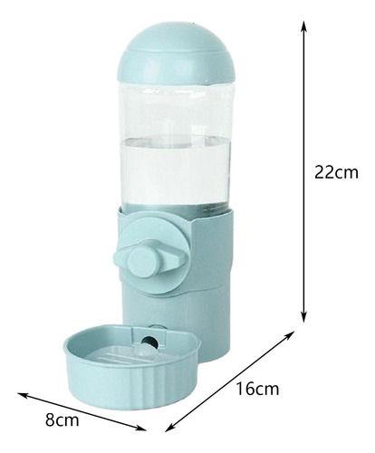 Bebedero De Agua Para Mascotas Automático 500 Ml Azul