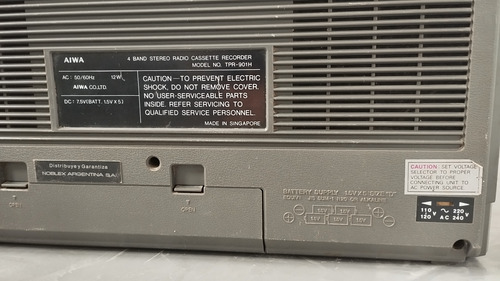 Antigua Radio Aiwa Stereo Cassette Recorder Tpr-901h 1979 (Usado)