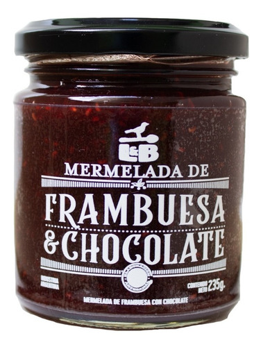 Mermelada Artesanal Lyb Frambuesa Y Chocolate 235 Gr Natural