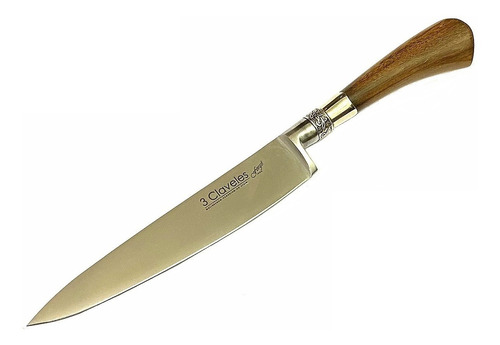 Cuchillo 3 Claveles Forge Criollo 15cm Inox Madera Con Vaina