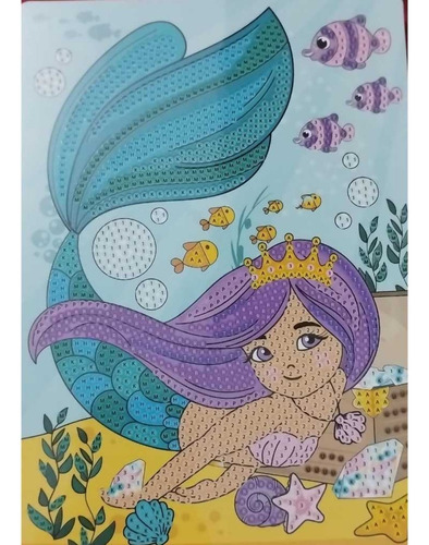 Kit 5 Quadros Pintura 5d Diamante Infantil Princesa Fada