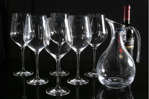 Krosno® Set De 6 Copas Bordeaux 680 Ml Y Decantadora Gourmet